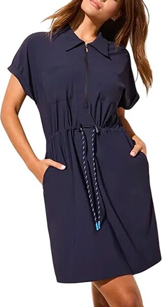 Women's Tribal 4-Way Stretch Polo Dress Skirt XSmall Deep Blue