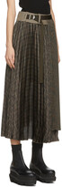 Thumbnail for your product : Sacai Brown & Beige Skirt