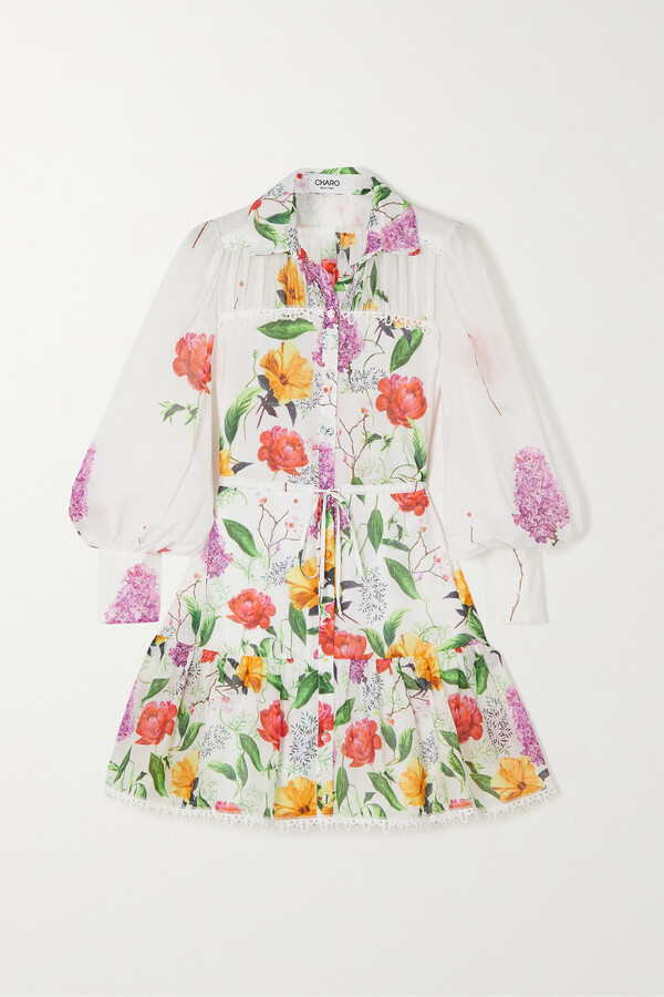 Floral Lace Trim Top | ShopStyle