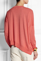 Thumbnail for your product : Stella McCartney Asymmetric wool and silk-blend sweater
