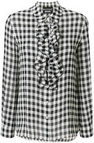 Thumbnail for your product : Moschino Boutique frilled gingham blouse