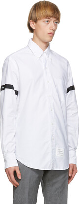 Thom Browne White Oxford Armbands Classic Shirt