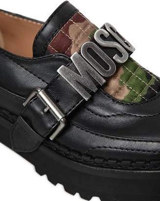 Moschino 40mm Leather Camouflage Shoes