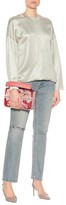 Thumbnail for your product : Valentino hammered lame top