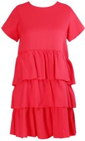 Thumbnail for your product : boohoo Plus Tiered Ruffle Smock Dress