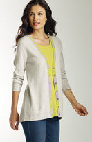 Thumbnail for your product : J. Jill Tipped striped easy cardigan