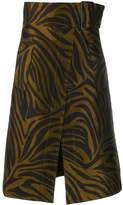 Thumbnail for your product : 3.1 Phillip Lim tiger print A-line skirt