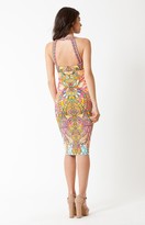 Thumbnail for your product : Hale Bob Reiko Fitted Stained Glass Dress In Coral