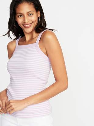 Old Navy Semi-Fitted Rib-Knit Striped Tank for Women