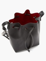 Thumbnail for your product : Mansur Gavriel Red-lined Mini Mini Leather Bucket Bag - Black Multi