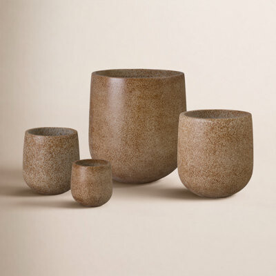 Emissary Home and Garden Opus 28 in. Terrazzo Moss Terrazzo Round Planter (28 in. L x 28 in. W x 35 in. H)