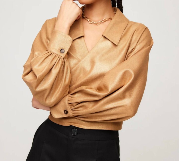 Fifteen-Twenty Sloane Wrap Shirt In Camel