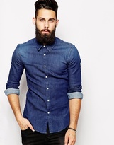 Thumbnail for your product : ASOS Denim Shirt In Long Sleeve With Stretch