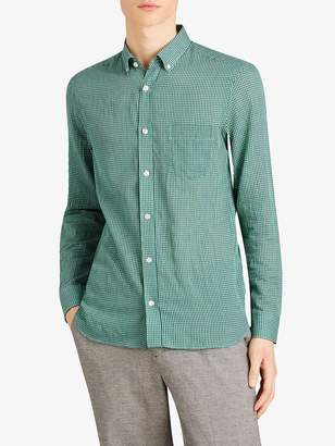Burberry Button-down Collar Gingham Cotton Shirt