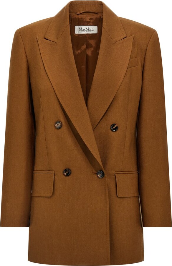 Max Mara Palanca Double-Breasted Long-Sleeved Blazer