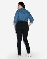 Thumbnail for your product : Express Mid Rise Black Ripped Jean Leggings