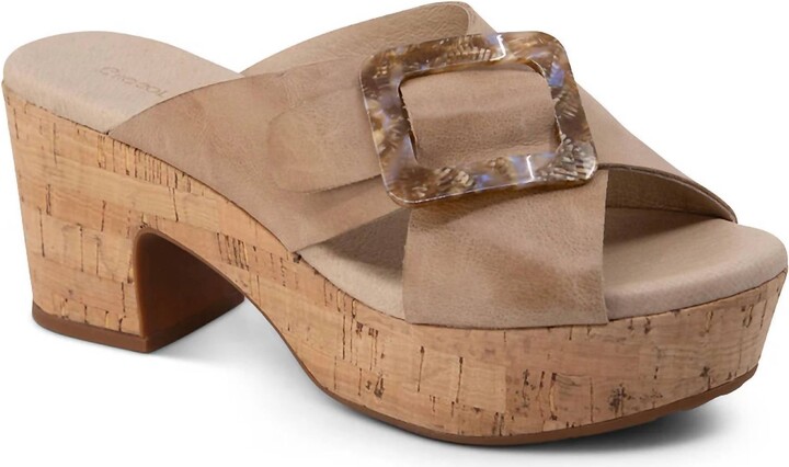 Chocolat Blu Women's Grita Cross Strap Cork Heel Sandal