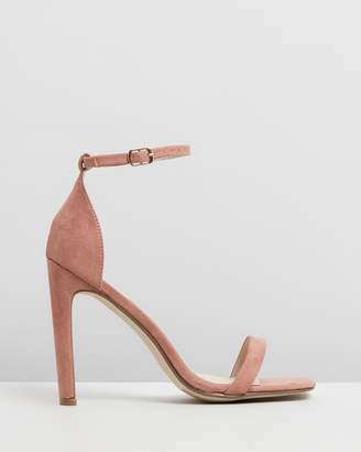 Missguided Square Toe Barely There Heels