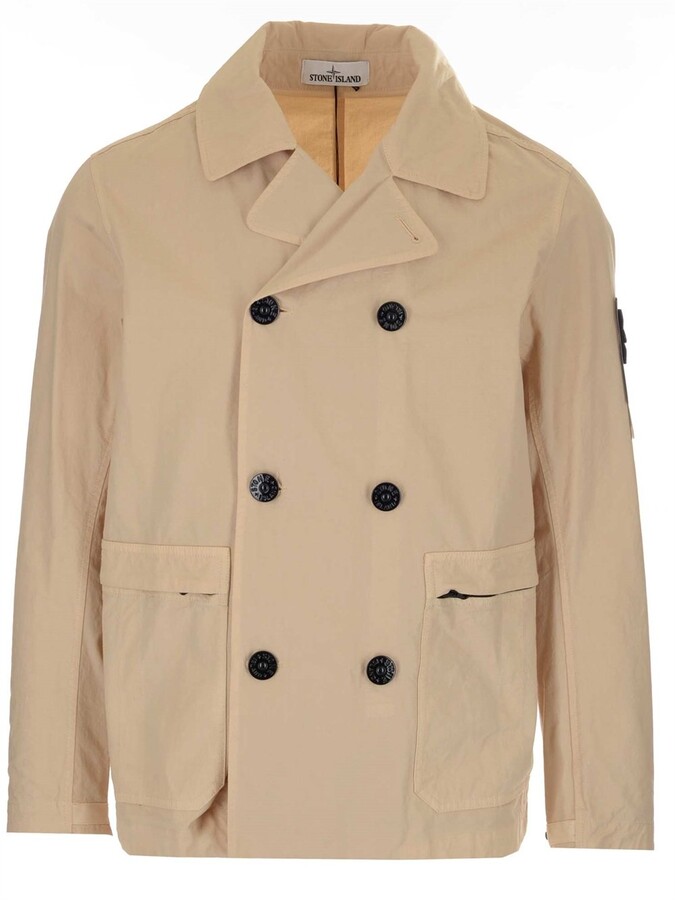 stone island double breasted jacket