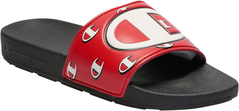 red and black champion shoes