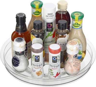 YBM Home 12.5 Inch Acrylic Plastic Non-Skid Spinner for Kitchen, Pantry, Fridge, Cupboards, or Counter Organizing, Fully Rotating Organizer, Pack of 6