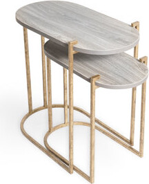 Mercer41 Aurelia Oval Nesting Table Set
