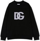 Thumbnail for your product : Dolce & Gabbana Children Studded-Logo Detail Sweatshirt