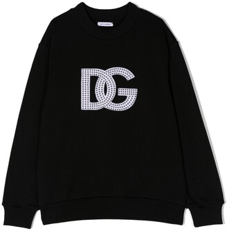 Dolce & Gabbana Children Studded-Logo Detail Sweatshirt