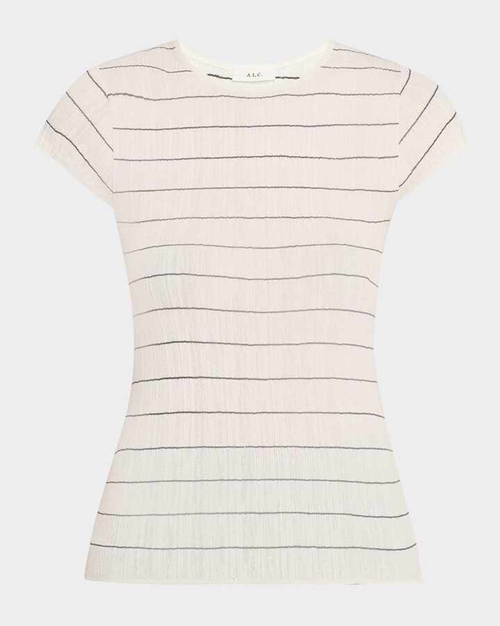A.L.C. Sam Stripe Crewneck Tee