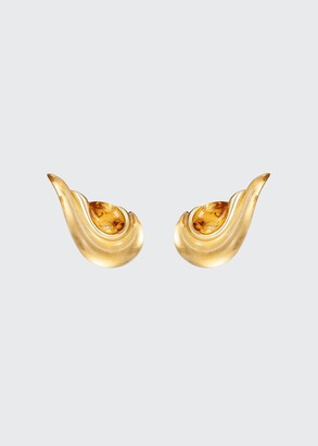 Fernando Jorge Gleam Stud Earrings in 18k Yellow Gold and Citrine
