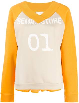 Semi-Couture Semicouture logo peplum sweatshirt