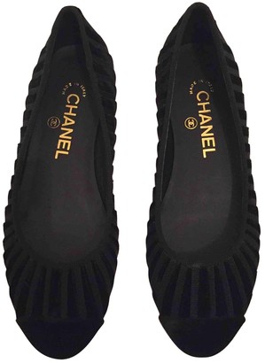 chanel velvet ballet flats