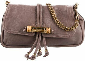 Gucci Bamboo Croisette Chain Shoulder Bag - Purple Shoulder Bags