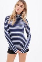 Thumbnail for your product : Forever 21 Striped Turtleneck Top