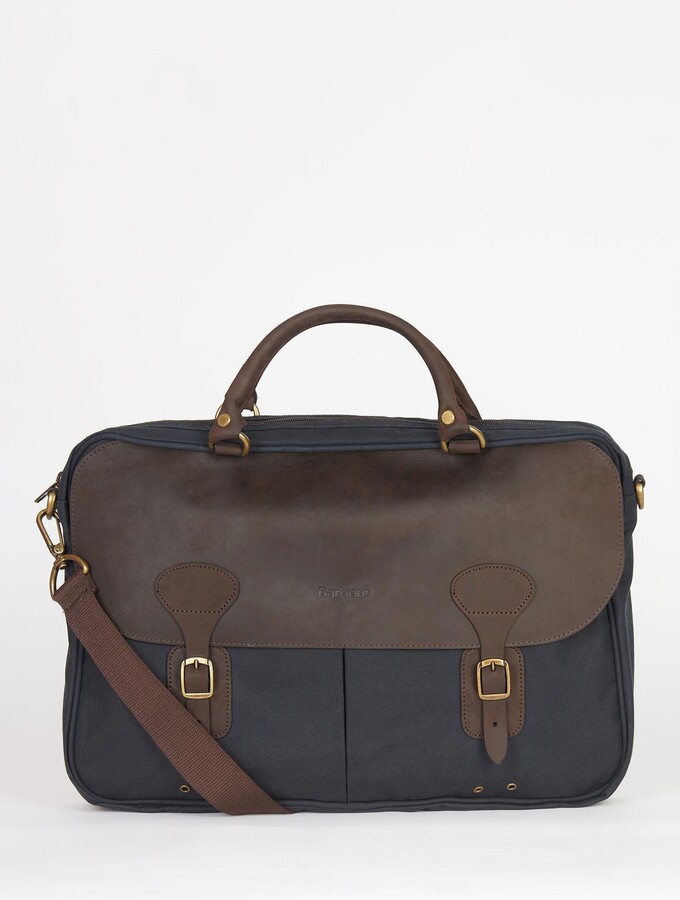 Barbour Leather Briefcase, Dark Brown - ShopStyle