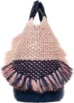 Thumbnail for your product : AAKS Oroo Colorblock Raffia Tote