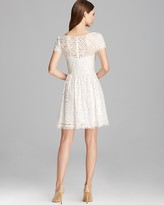Thumbnail for your product : Nicole Miller Dress - Swirling Vines Short Sleeve Lace Fit and Flare