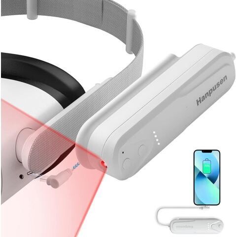 PISKEKAT Hanpusen Battery Pack with Ir Light for Oculus Quest 2, Ir Illuminator Infrared Light with 5000mAh Charger for Quest 2 Accessories, Enhance...