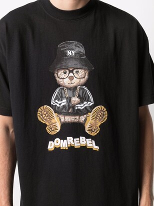 Dom Rebel NY Bear graphic-print T-shirt