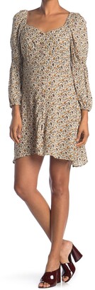 Angie Long Sleeve Button Dress