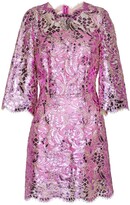 Thumbnail for your product : Dolce & Gabbana Laminated lace minidress