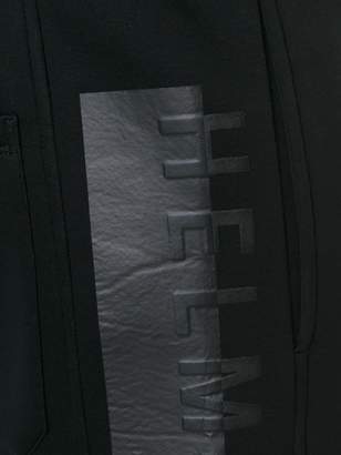 Helmut Lang side logo print track shorts