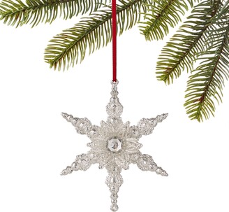 Holiday Lane Crystal Christmas Embellished Snowflake Ornament, Created for Macy's
