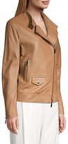 Thumbnail for your product : Peserico Asymmetric Leather Bomber