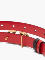 Thumbnail for your product : Valentino Garavani Garavani - V-logo Reversible Leather Belt - Black