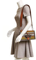 Thumbnail for your product : Loewe Barcelona Woven Stripe Leather Shoulder Bag