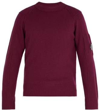 C.P. Company Lens Detail Wool Blend Sweater - Mens - Purple