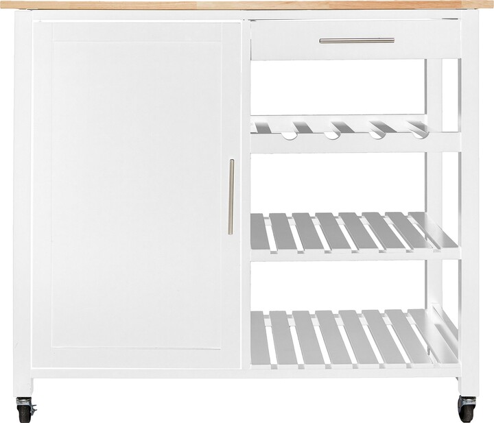 Dunelm Double White Claude Kitchen Trolley White and Brown ShopStyle