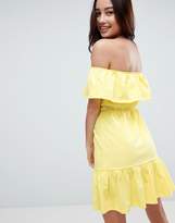 Thumbnail for your product : ASOS Design Off Shoulder Sundress With Tiered Skirt