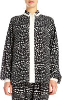 Thumbnail for your product : Stella McCartney Heart Print Covered Placket Blouse